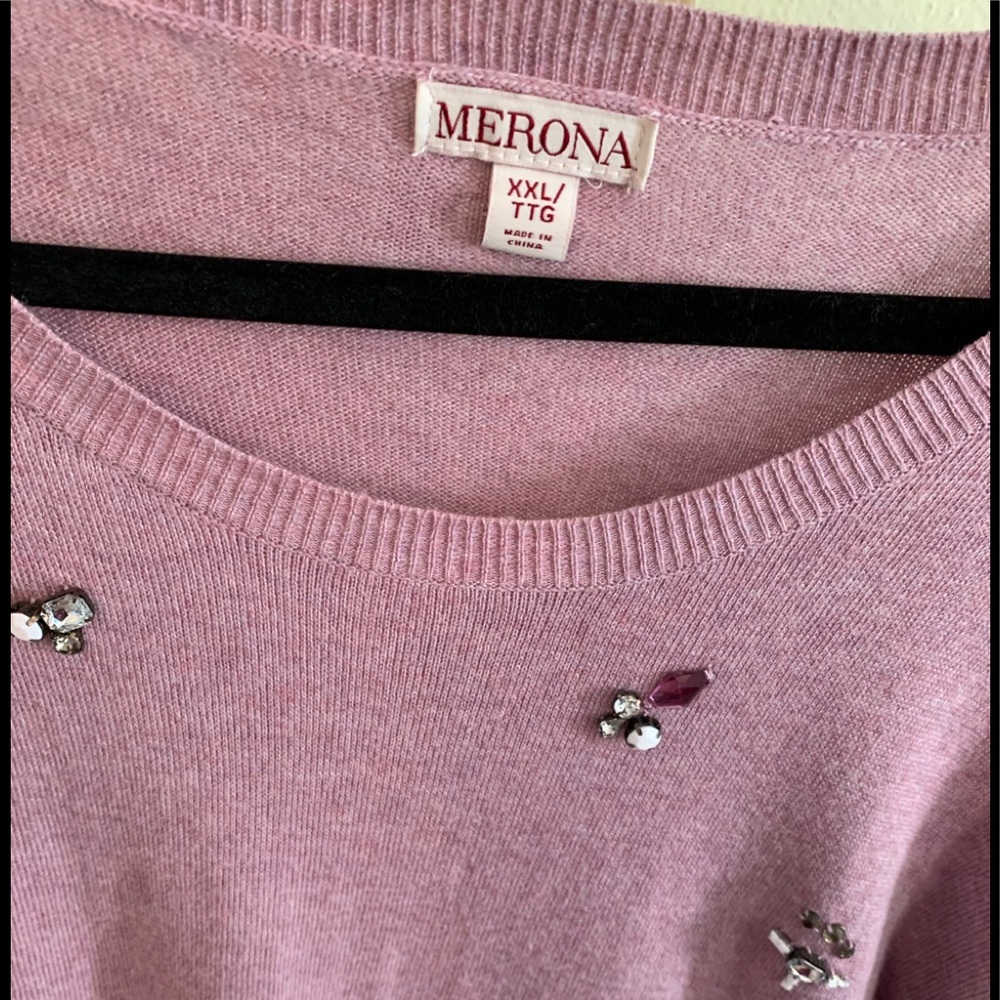 Merona Jewel Embellished Crew Sweater